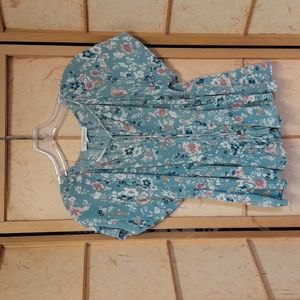 Rewind floral ruffled blouse size XS